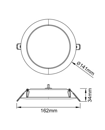 EILAT * EMPOTRABLE LED CCT 9W BLANCO